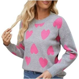 Cynthia Rowley Heart Print Sweater